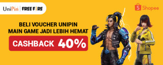 Beli Voucher UniPin Dapatkan Cashback hingga 40%!